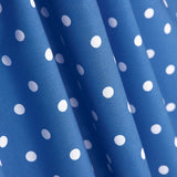 Popelín Flamenca Estampado Lunar 7mm Azul/Blanco - Ribes y Casals