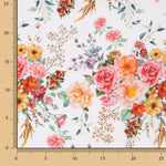 Popelín Flamenca Estampado Floral Blanco - Ribes y Casals