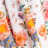 Popelín Flamenca Estampado Floral Blanco - Ribes y Casals