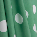 Popelín Flamenca Estampado Lunar 3cm Verde/Blanco - Ribes y Casals
