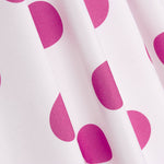 Popelín Flamenca Estampado Lunar 3cm Blanco/Fucsia - Ribes y Casals