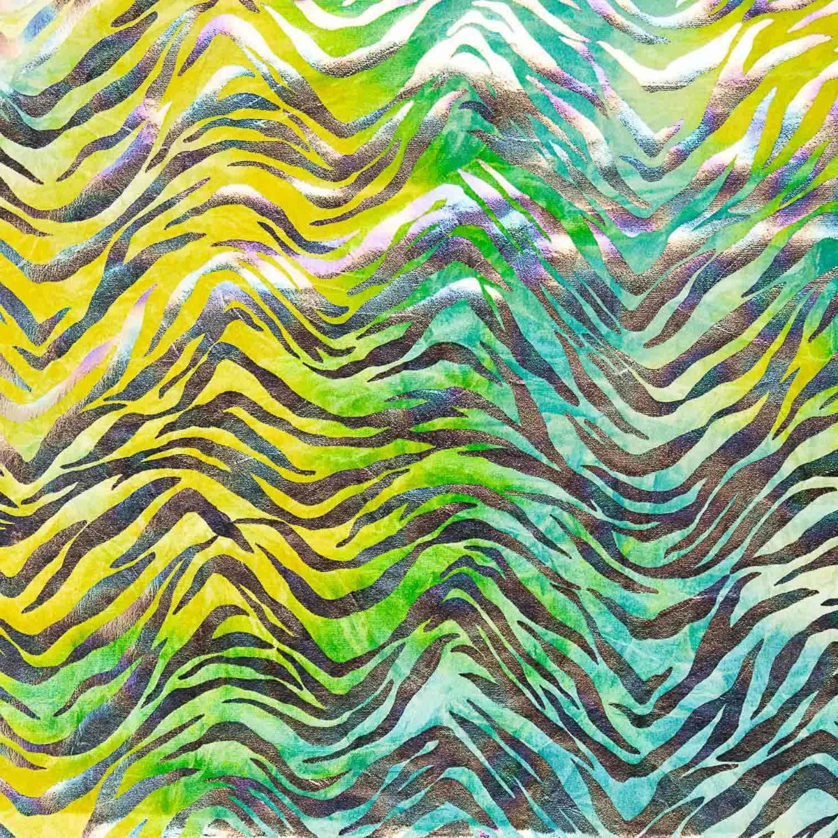 Lycra Velour Cebra Holográfica Lima - Ribes y Casals