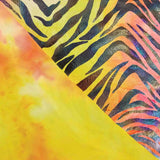 Lycra Velour Cebra Holográfica Naranjas - Ribes y Casals