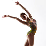 Lycra Velour Cebra Holográfica Naranjas - Ribes y Casals