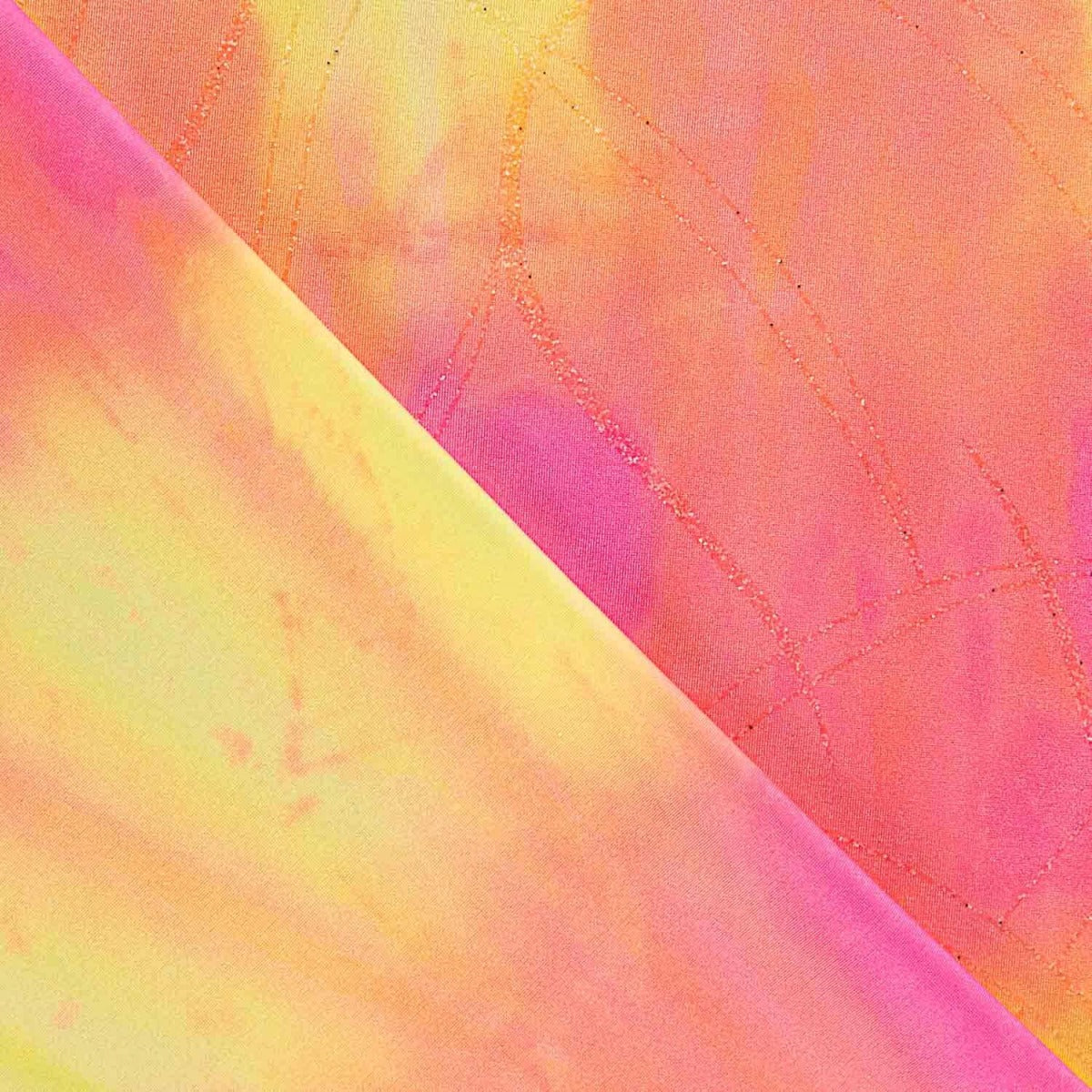 Lycra Tie Dye Lurex Rosa Flúor - Ribes y Casals