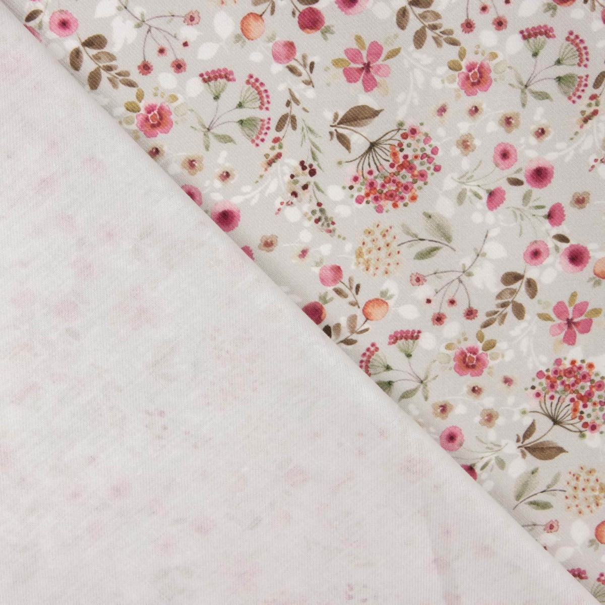 Viyela Algodón Flores de Ensueño Gris - Ribes y Casals