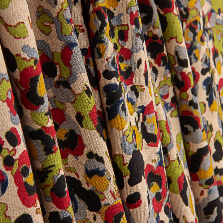Punto Viscosa Estampado Animal Artístico Multicolor - Ribes y Casals