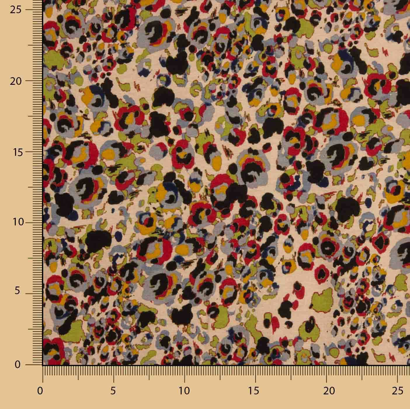 Punto Viscosa Estampado Animal Artístico Multicolor - Ribes y Casals