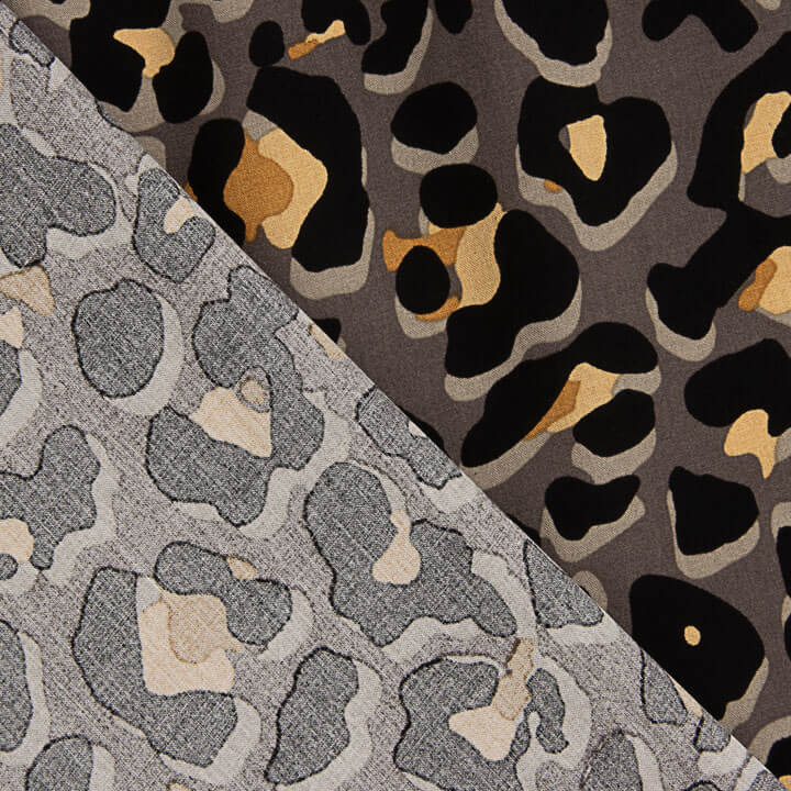 Viscosa Estampado Leopardo Gris - Ribes y Casals