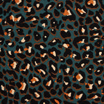 Viscosa Estampado Leopardo Petróleo - Ribes y Casals