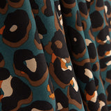 Viscosa Estampado Leopardo Petróleo - Ribes y Casals