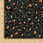Viscosa Estampado Leopardo Petróleo - Ribes y Casals