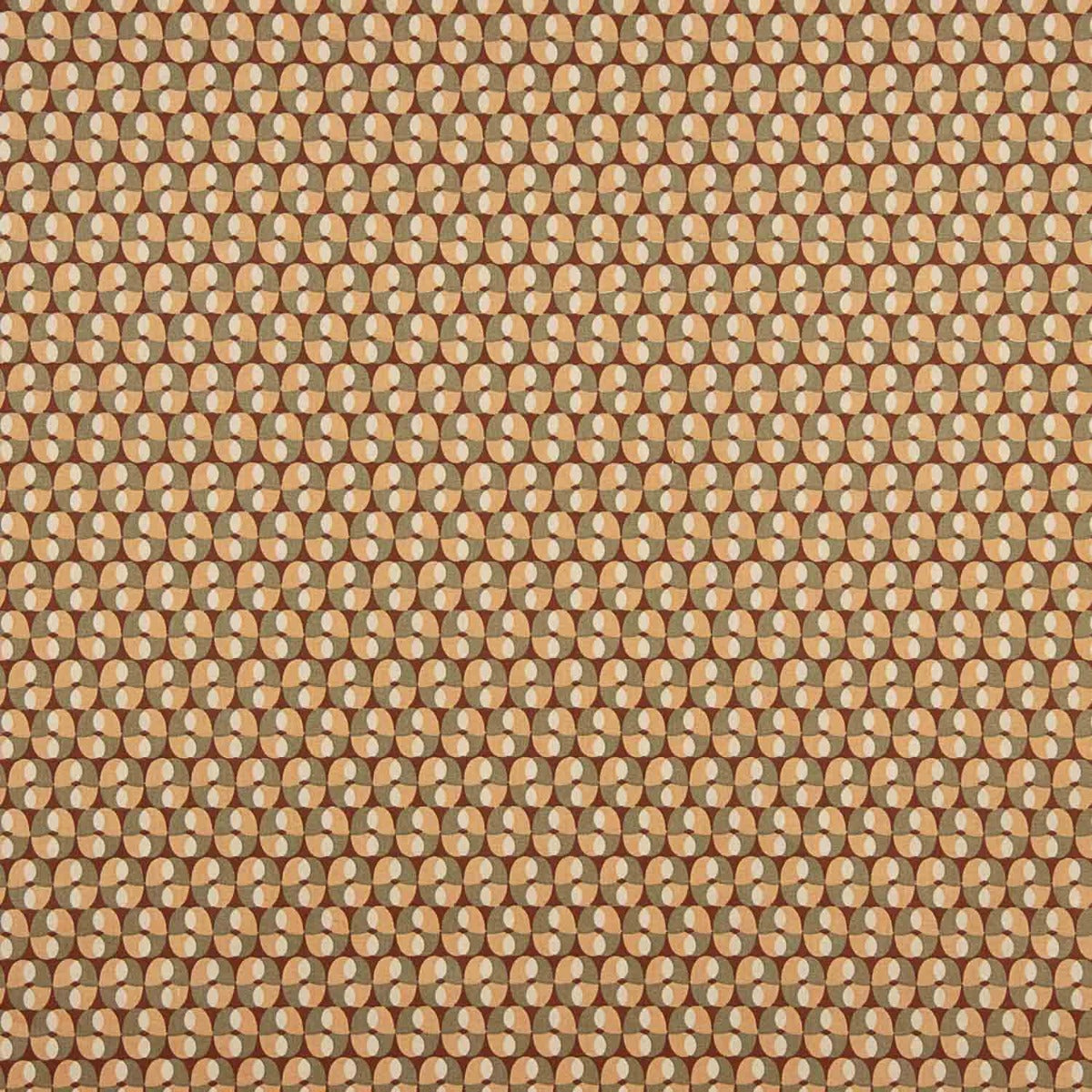 Percal Algodón Retro Kaky-Rosa - Ribes y Casals