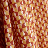 Percal Algodón Retro Ocre-Rosa - Ribes y Casals