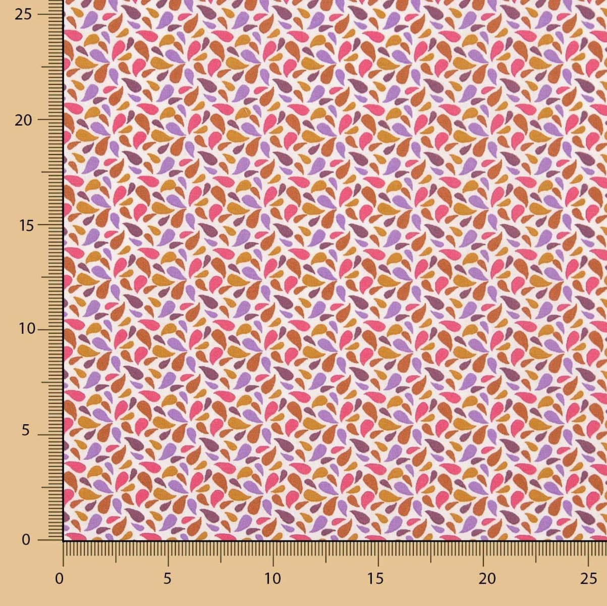 Retal Percal Algodón Pétalos Caramelo 140x148 cm - Ribes y Casals