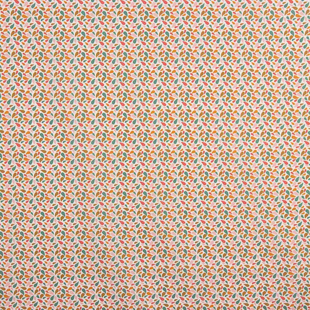 Percal Algodón Pétalos Ocre-Rosa - Ribes y Casals