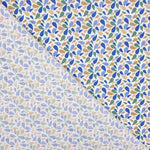 Percal Algodón Pétalos Azul-Verde - Ribes y Casals