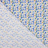 Percal Algodón Pétalos Azul-Verde - Ribes y Casals