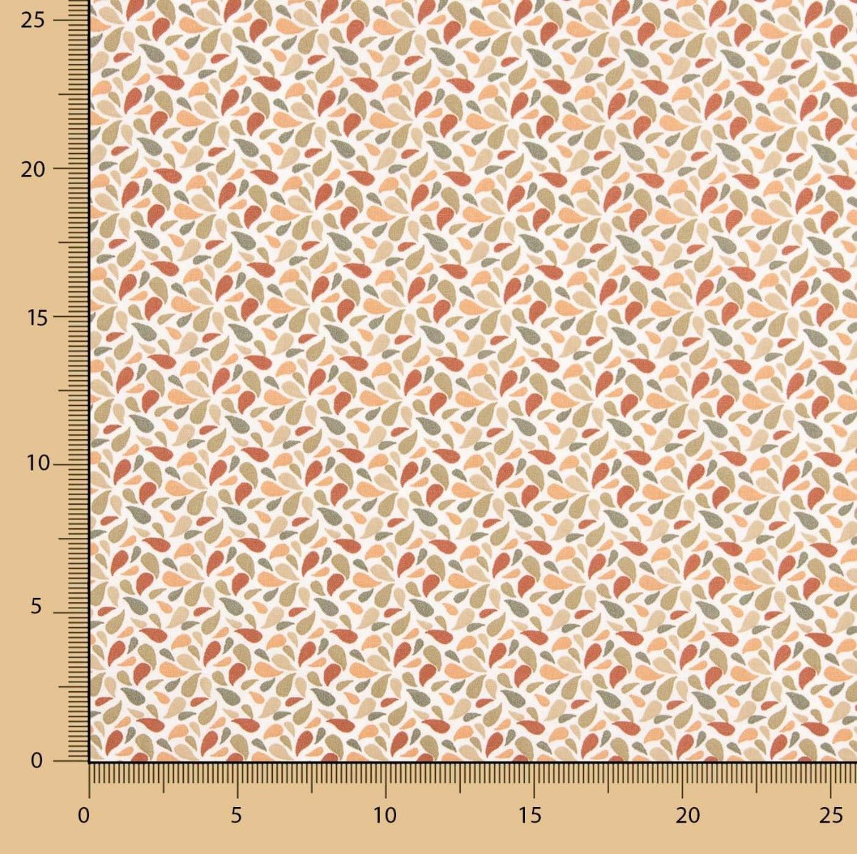 Percal Algodón Pétalos Kaky-Rosa - Ribes y Casals