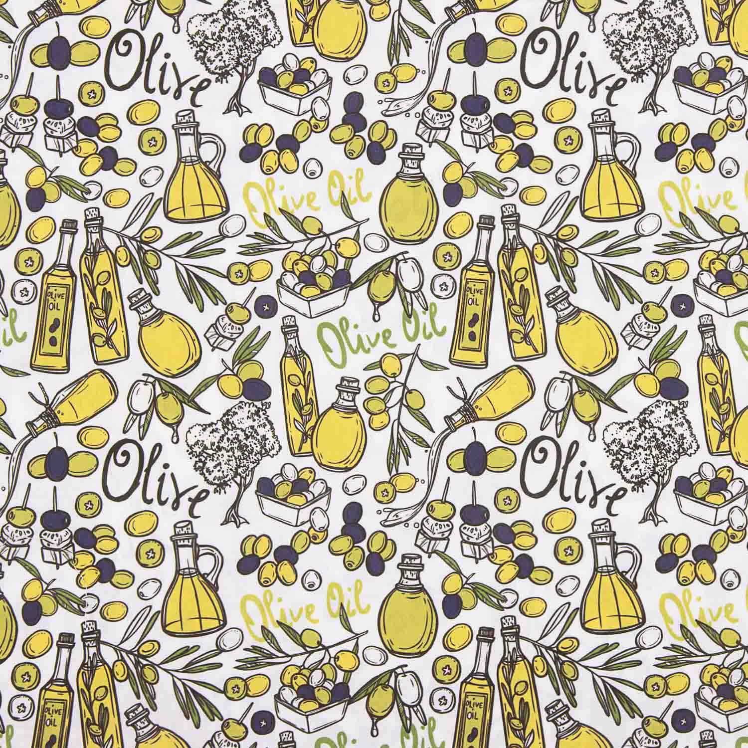 Popelín Algodón Estampado Botellas Aceite - Ribes y Casals