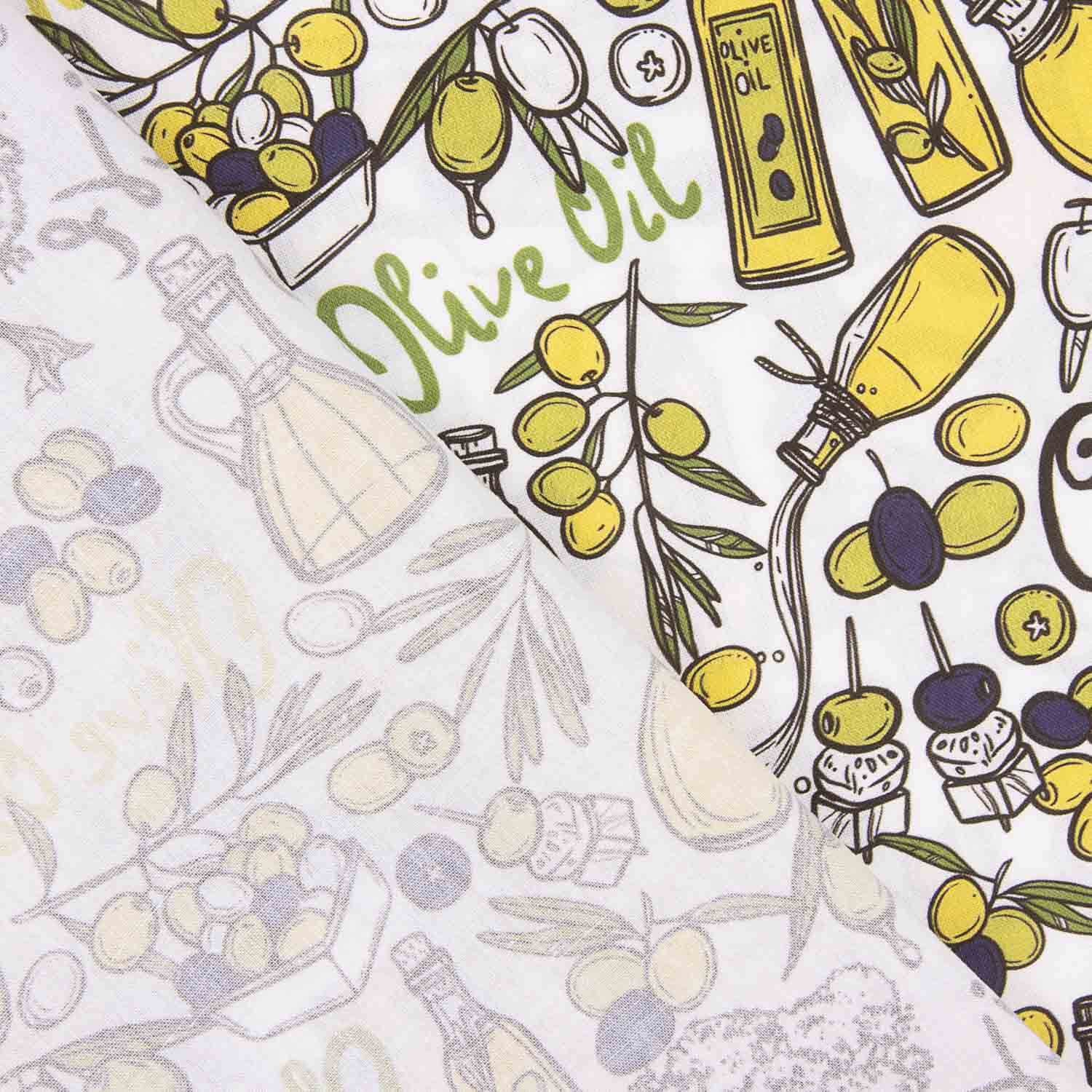 Popelín Algodón Estampado Botellas Aceite - Ribes y Casals