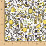 Popelín Algodón Estampado Botellas Aceite - Ribes y Casals