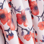 Popelín Algodón Estampado Ramas Sakura Coral - Ribes y Casals