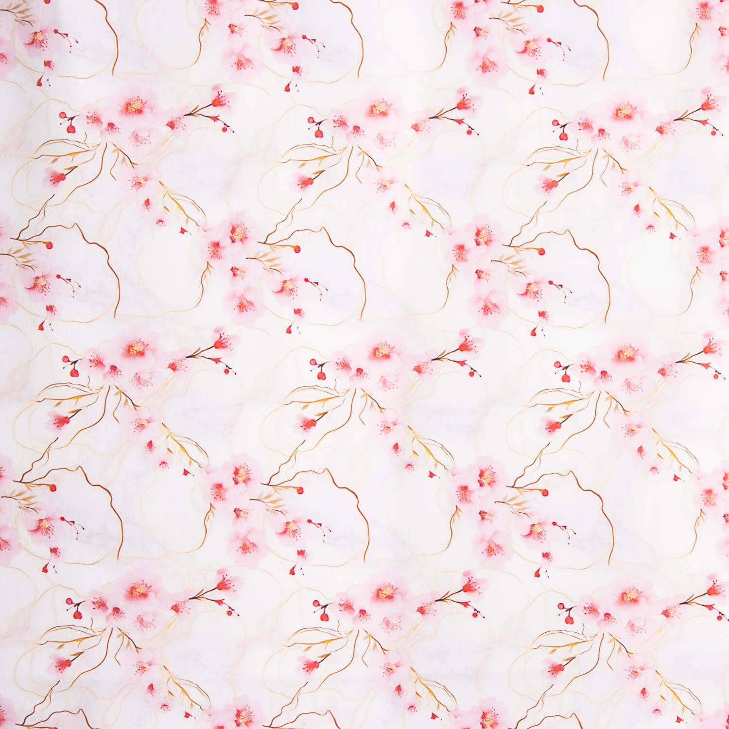 Popelín Algodón Estampado Sakura Acuarela - Ribes y Casals