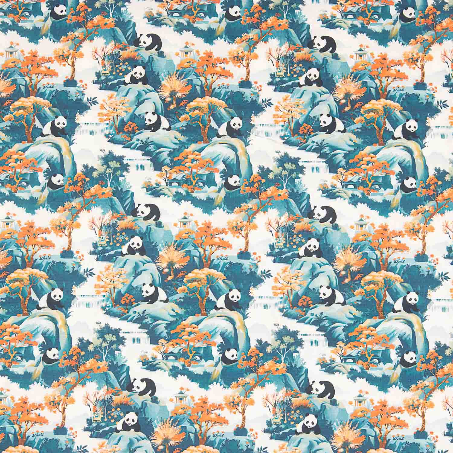 Popelín Algodón Estampado Pandas - Ribes y Casals