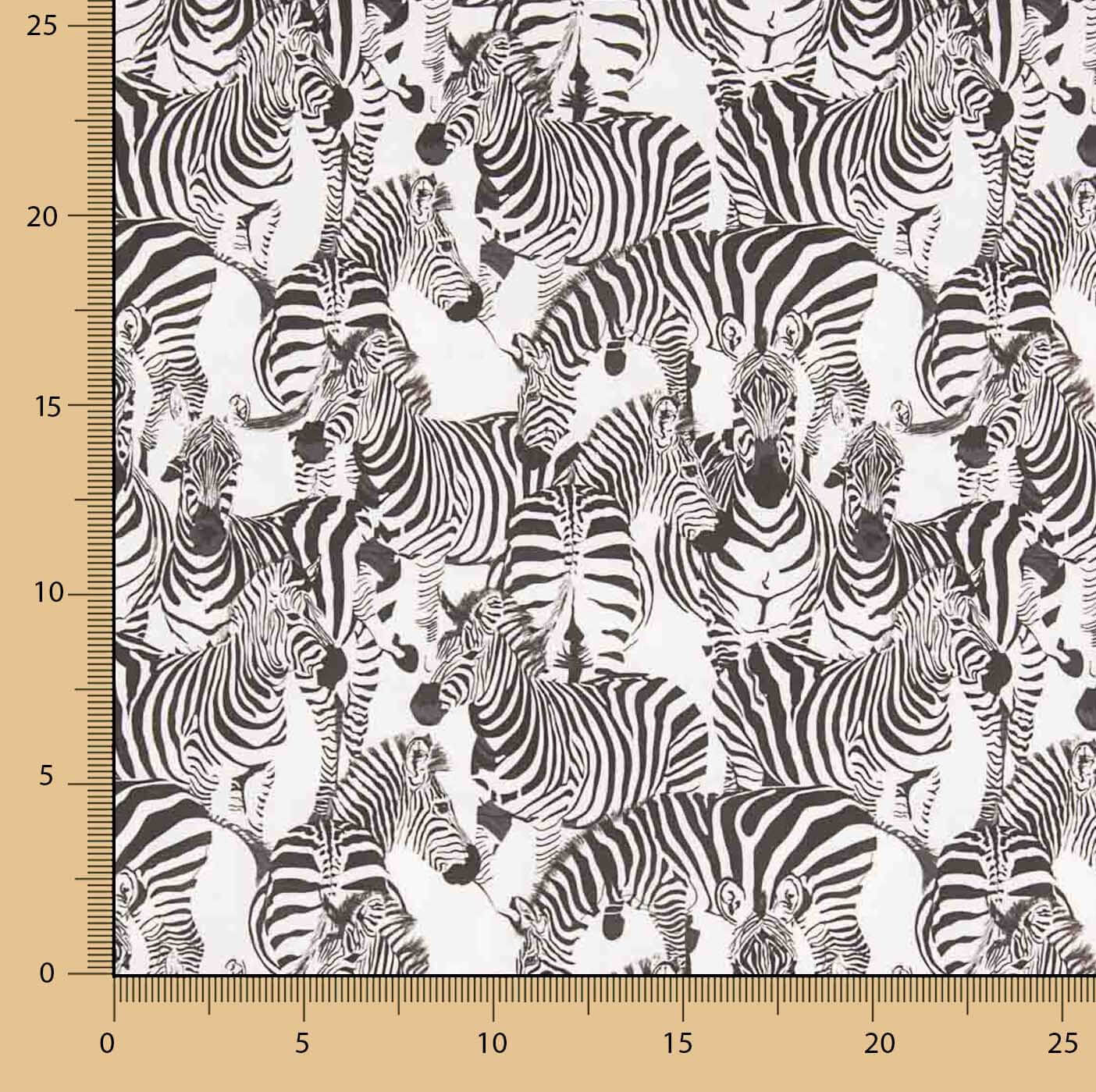 Popelín Algodón Estampado Cebras - Ribes y Casals