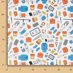 Popelín Algodón Estampado Utensilios Médicos - Ribes y Casals