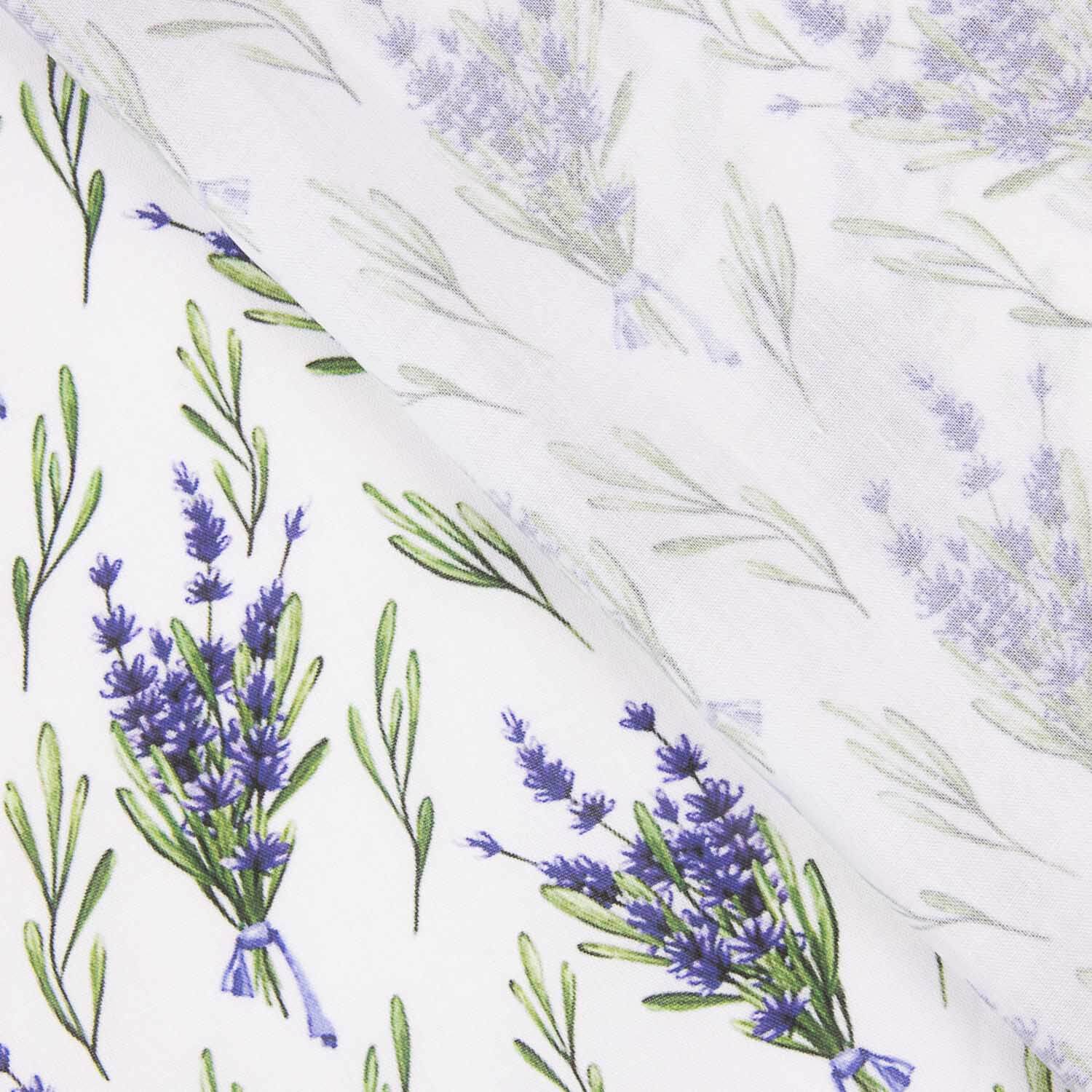 Popelín Algodón Estampado Flores Lavanda - Ribes y Casals