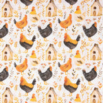Popelín Algodón Estampado Gallinas - Ribes y Casals