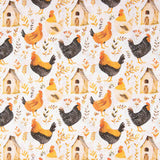 Popelín Algodón Estampado Gallinas - Ribes y Casals