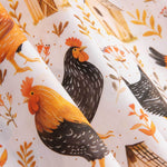 Popelín Algodón Estampado Gallinas - Ribes y Casals