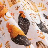Popelín Algodón Estampado Gallinas - Ribes y Casals