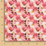 Popelín Algodón Estampado Flores Acuarela Rosa - Ribes y Casals