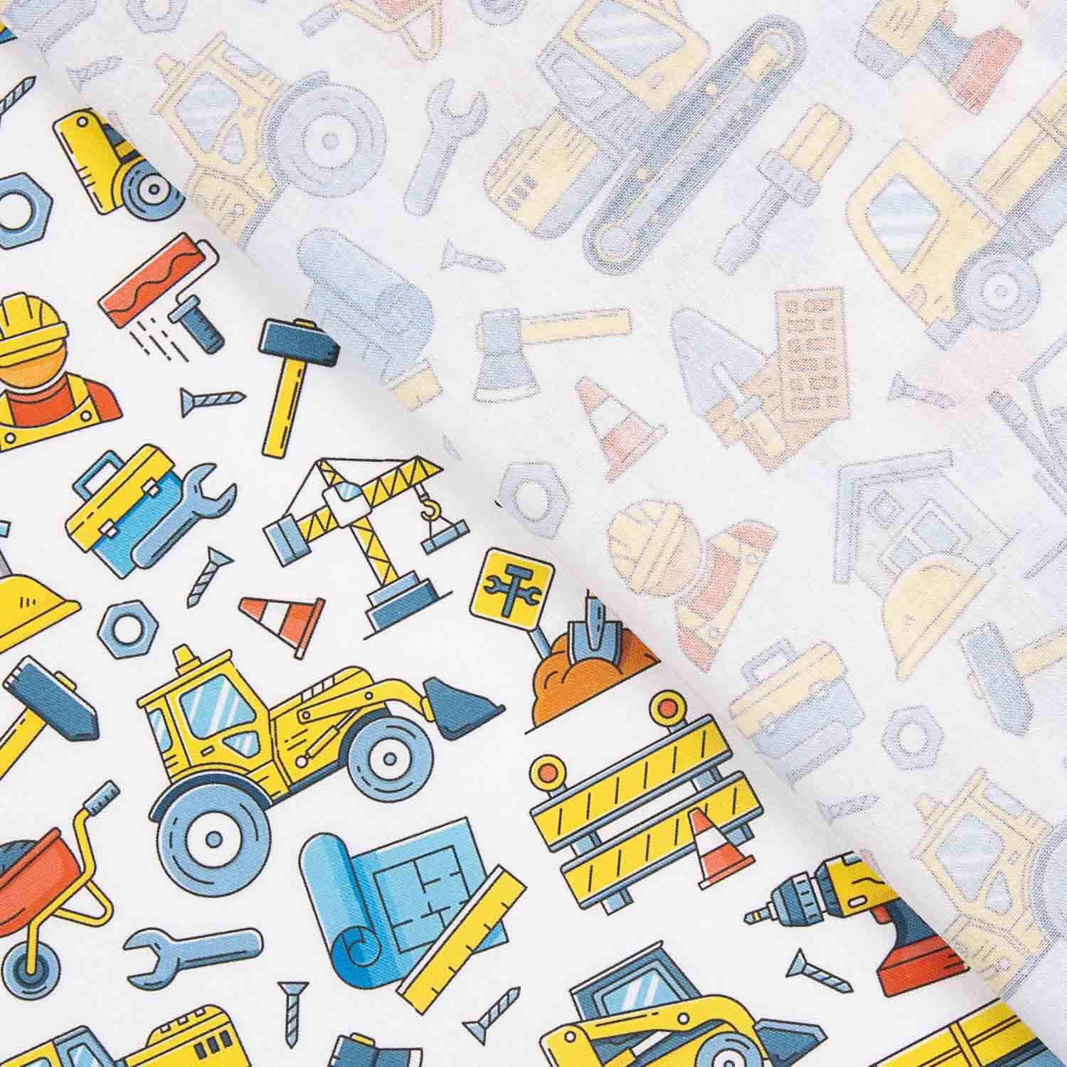 Popelín Algodón Estampado Construcción Infantil - Ribes y Casals