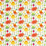 Popelín Algodón Estampado Dinosaurios Infantil - Ribes y Casals