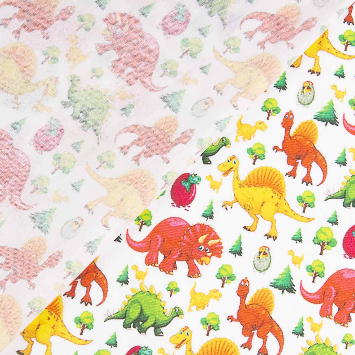 Popelín Algodón Estampado Dinosaurios Infantil - Ribes y Casals