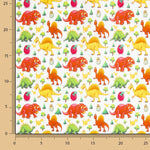 Popelín Algodón Estampado Dinosaurios Infantil - Ribes y Casals