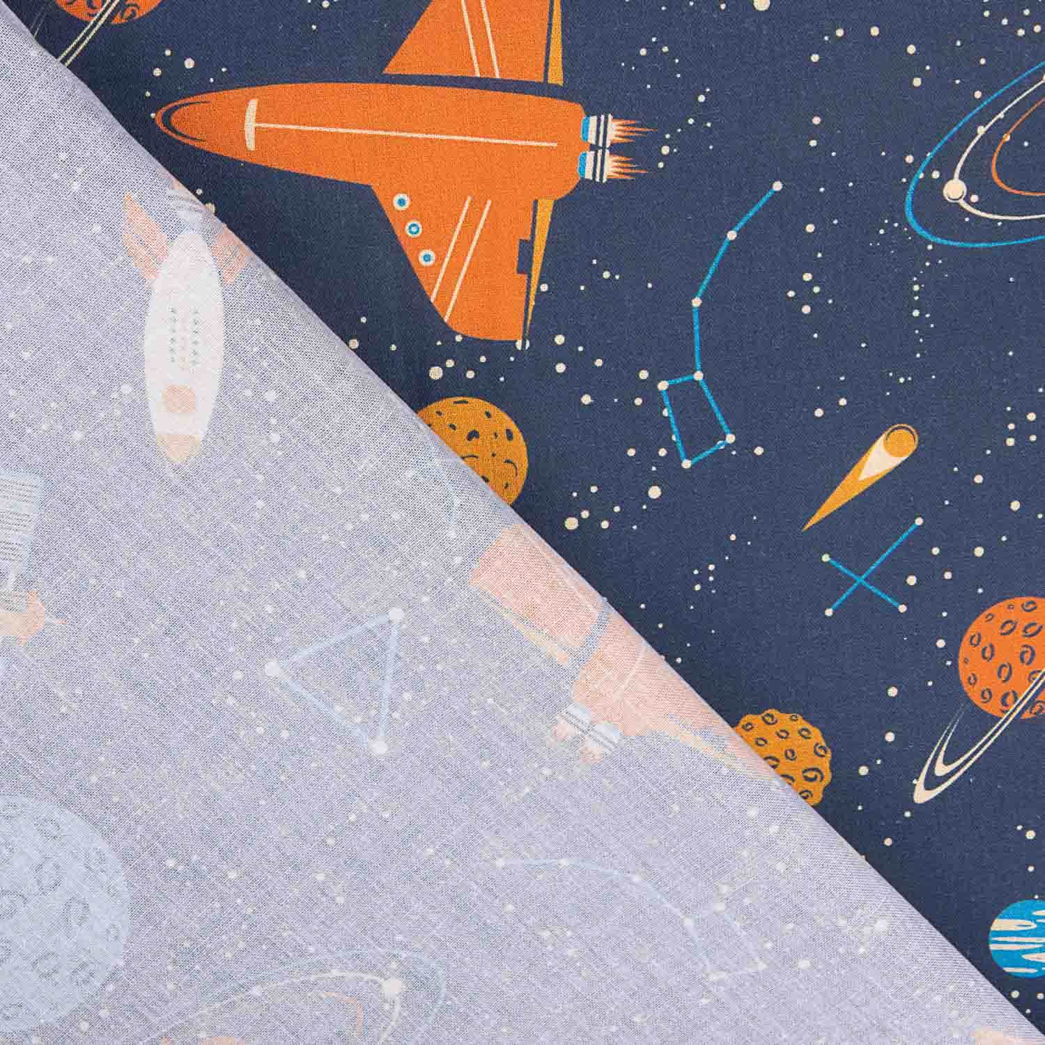 Popelín Algodón Estampado Universo Infantil - Ribes y Casals