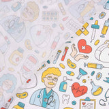 Popelín Algodón Estampado Médicos Infantil - Ribes y Casals