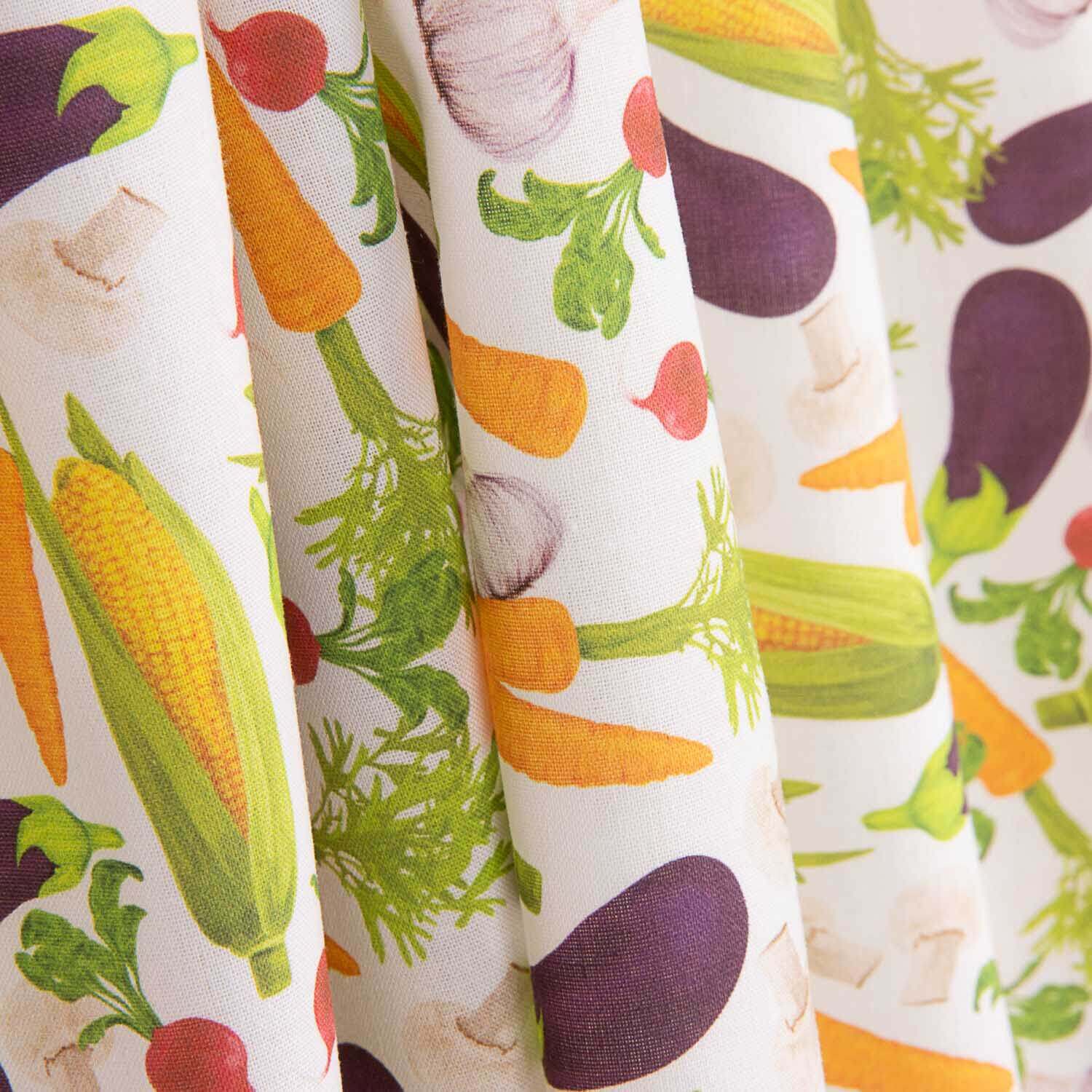 Popelín Algodón Estampado Verdura - Ribes y Casals