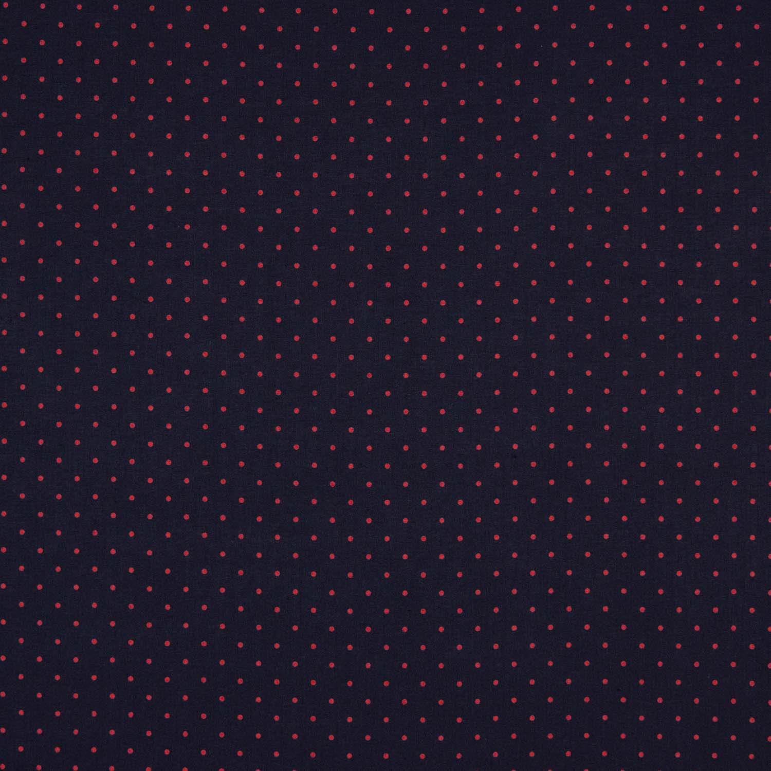 Popelín Fino Camisería Marino Lunares Rojos - Ribes y Casals