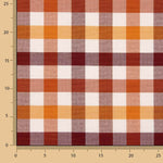 Loneta Cuadros Multicolor Naranjas - Ribes y Casals