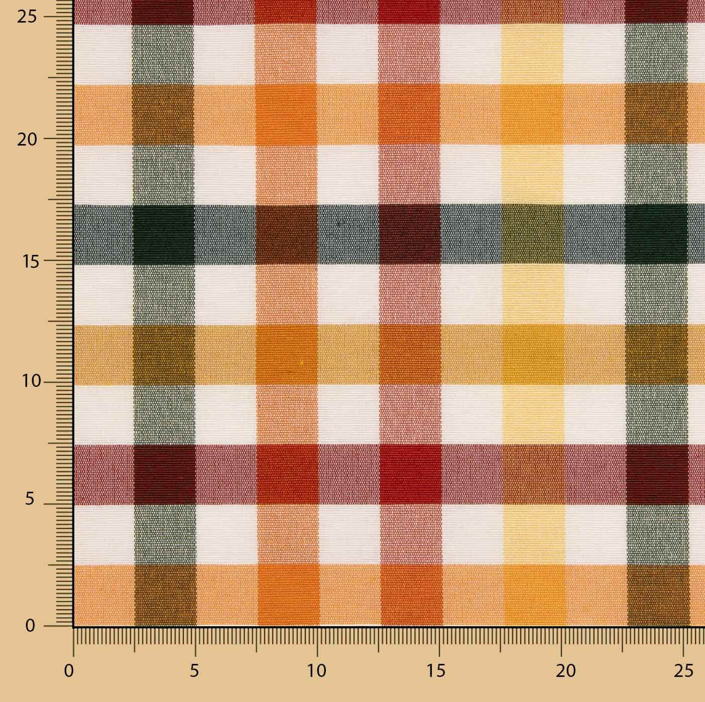 Loneta Cuadros Multicolor Verdes - Ribes y Casals