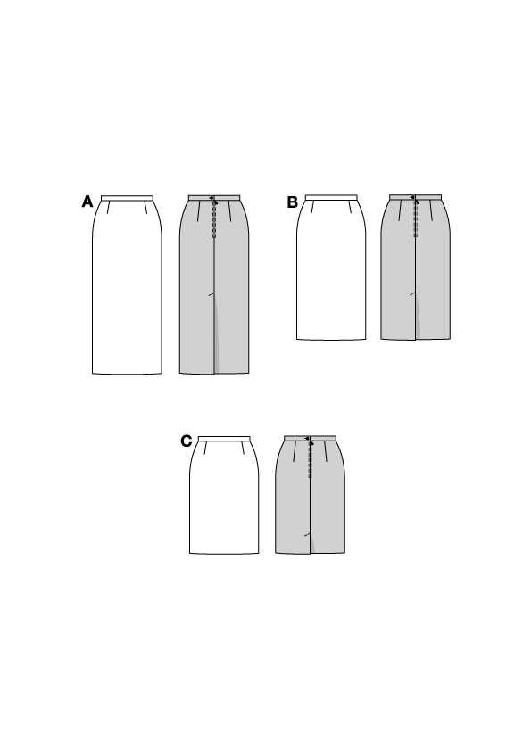 Patrón Burda 8765 Falda - Ribes y Casals