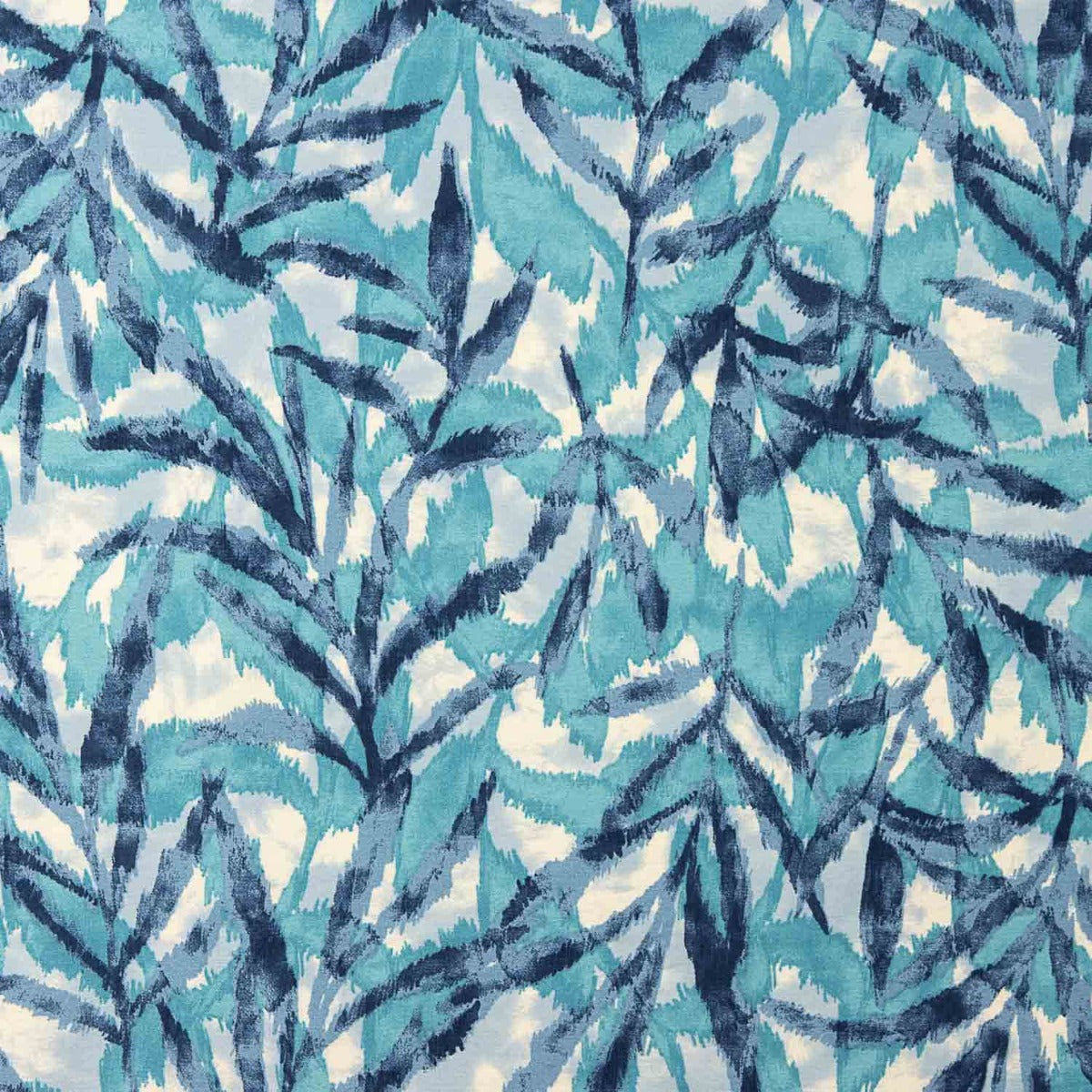 Crepe Viscosa Jungle Chic Azul - Ribes y Casals