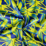 Crepe Satén Tropic Azul - Ribes y Casals